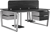 Стол офисный КОБОР TB/2-80/120 aluminum/wood