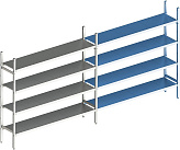 Стеллаж модульный линейный дополнительный POLAIR LOAD.ME INOX 18AL.4IN30.17Е