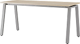 Стол офисный КОБОР A-140/70 aluminum/natural