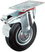 Колесная опора поворотная с тормозом RAD AB 125 71037265 (D125)