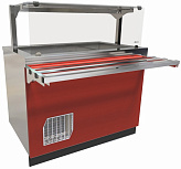 Прилавок-витрина Abat ПВВ(Н)-70Е-НШ (браво, бордо)