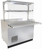 Прилавок-витрина Abat ПВВ(Н)-70Е-06-НШ (нерж.сталь)