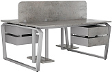 Стол офисный КОБОР TB/2-80/120 aluminum/chicago