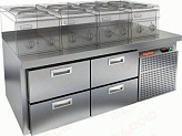 Стол холодильный HICOLD GN 22/TN LT SH (R290)