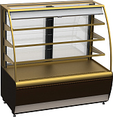 Витрина кондитерская KAYMAN K-ВК-1300 открытая бронза