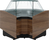 Витрина кондитерская Carboma KC80 N-6 BORNEO 2 угловая внутренняя (1008, темный дуб, без агрегата)