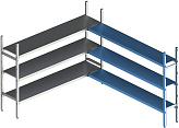 Стеллаж модульный угловой дополнительный POLAIR LOAD.ME INOX 18AL.3IN30.11C