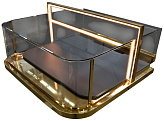Витрина кондитерская встраиваемая Finist Glassier LUXURY GOLD SLIDE GLSG-9/70/3