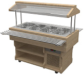 Салат-бар охлаждаемый Gastrolux WoodLine ПО-157/4GN/W