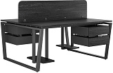 Стол офисный КОБОР OTR/2-80/120 black/wood